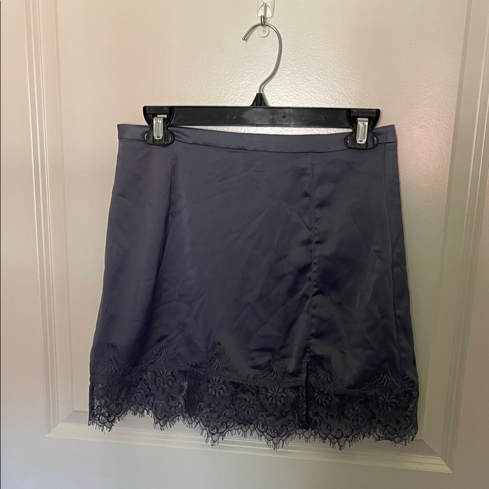 Urban Outfitters Black Lace Hem Pencil Skirt